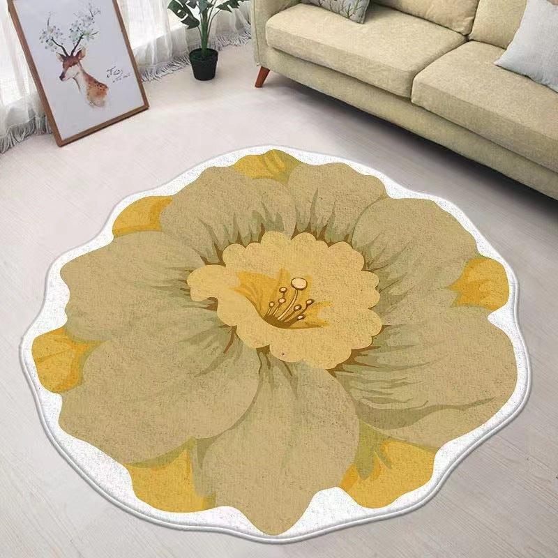 Blumenförmiger Teppich