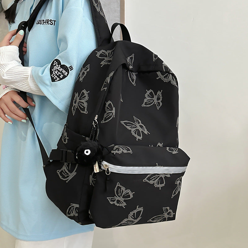 Stylischer Schmetterlingsdruck Rucksack Karnz
