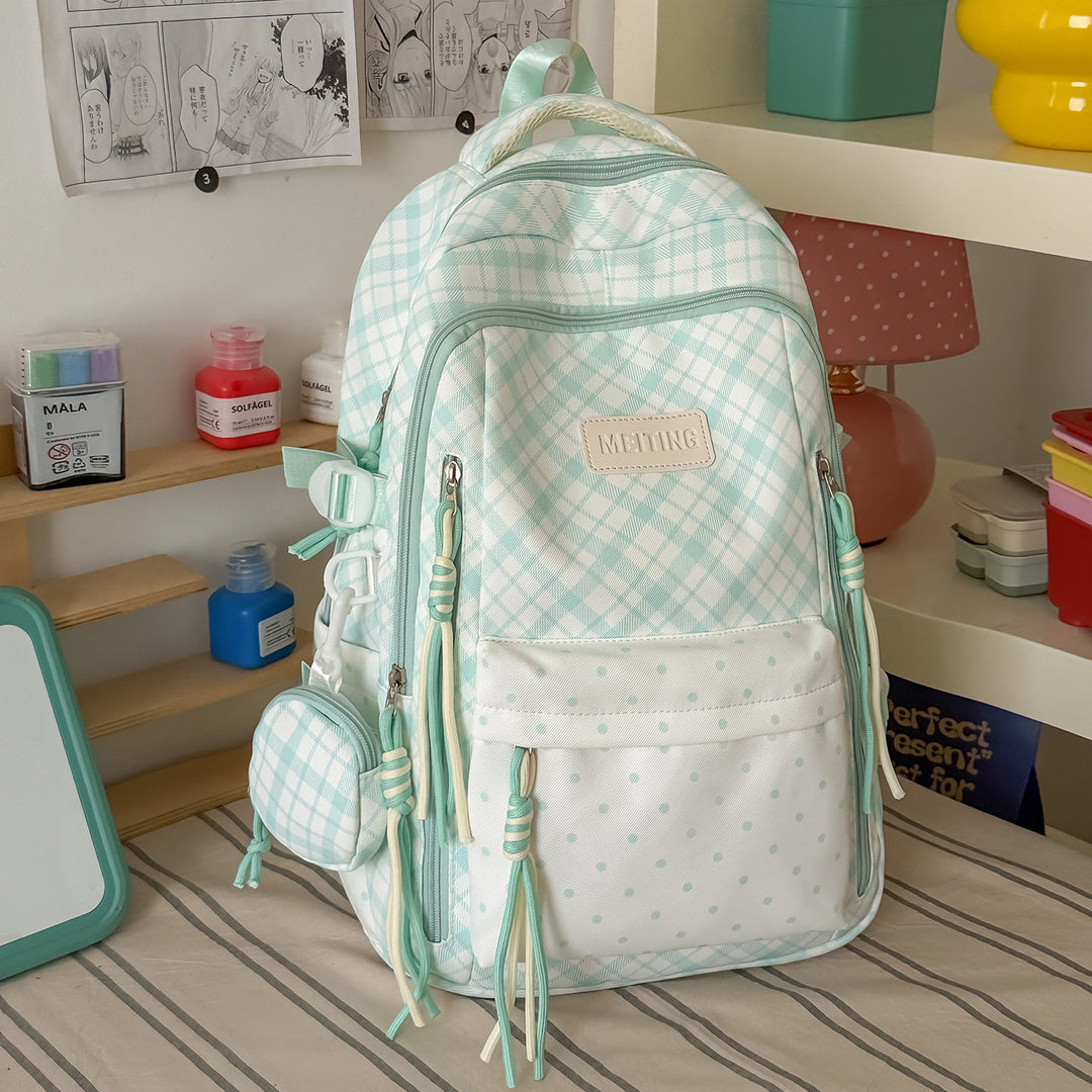 Stylische Karomuster-Rucksack Karnz