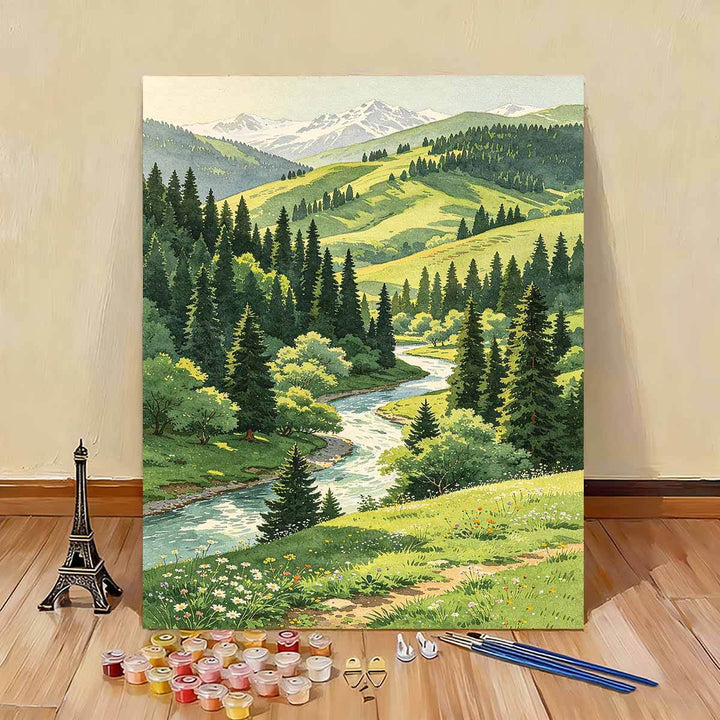 Scenic Nature Landscape Malen nach Zahlen Set Karnz