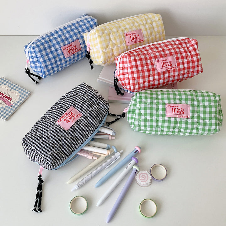 Gepatchtes Gingham Stiftetui Karnz
