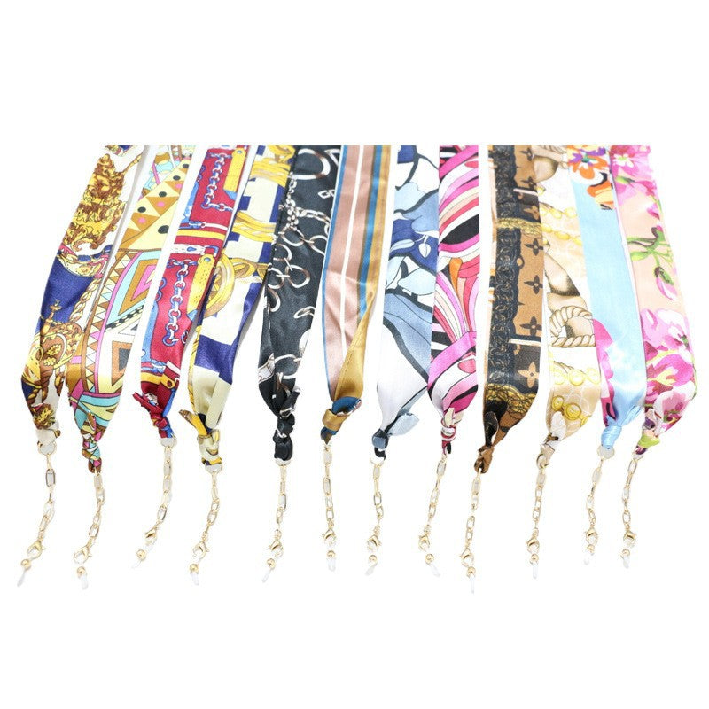 Florale Seidenbrille Kette Karnz
