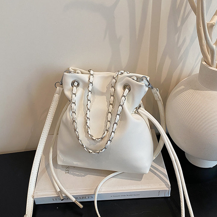 WoChic Lässige Leder Bucket Bag Karnz