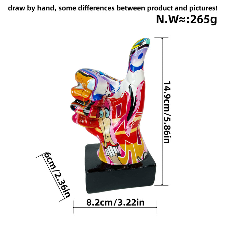 Stylische Hand-Skulpturen mit buntem Design Karnz