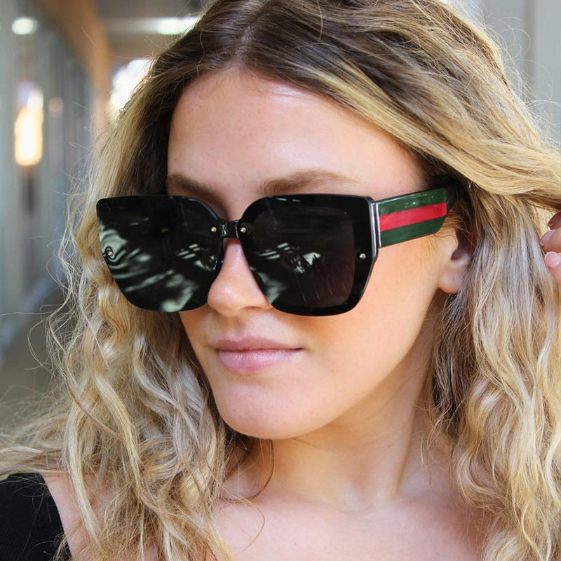 Damen oversized Sonnenbrille mit modischem Rahmen und UV-Schutz Karnz