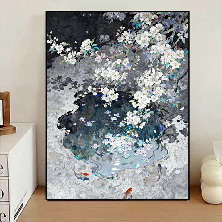 Floral Water Reflection Leinwandkunst Karnz