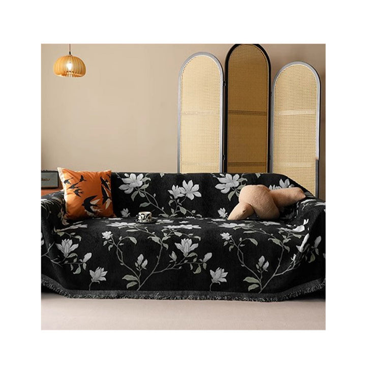 Blumenmuster Sofaüberwurf