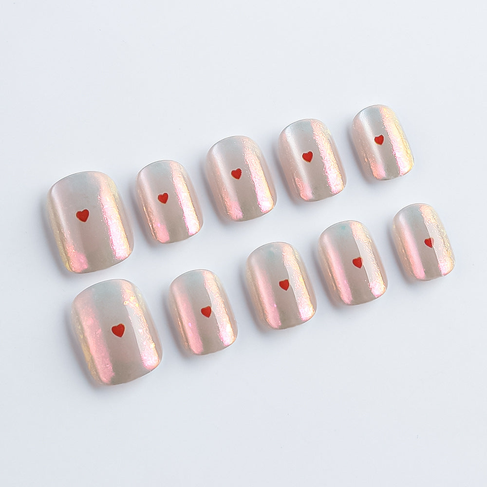 Herz-verzierte Gel-Nagelkunst Karnz