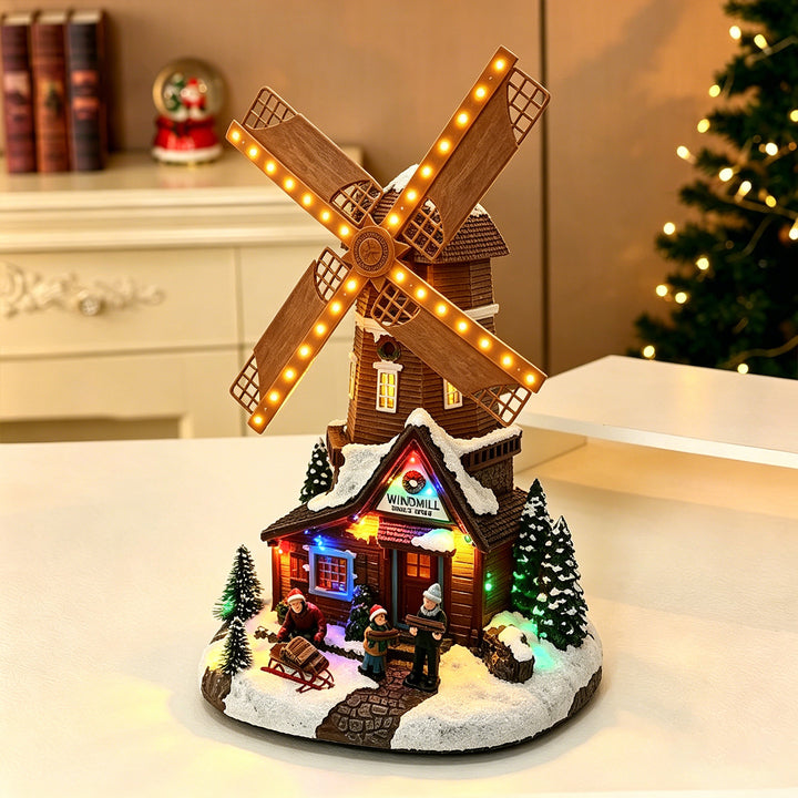 Nostalgische Weihnachtswindmühle Dekoration Karnz