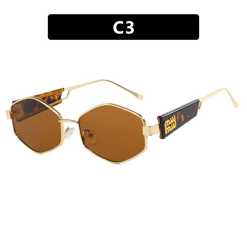 Damen geometrische Sonnenbrille mit modischem Design und UV-Schutz Karnz