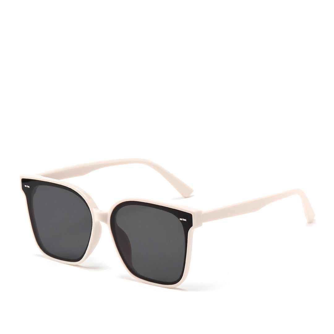 Damen moderne quadratische Sonnenbrille mit transparentem Rahmen Karnz 1780030387