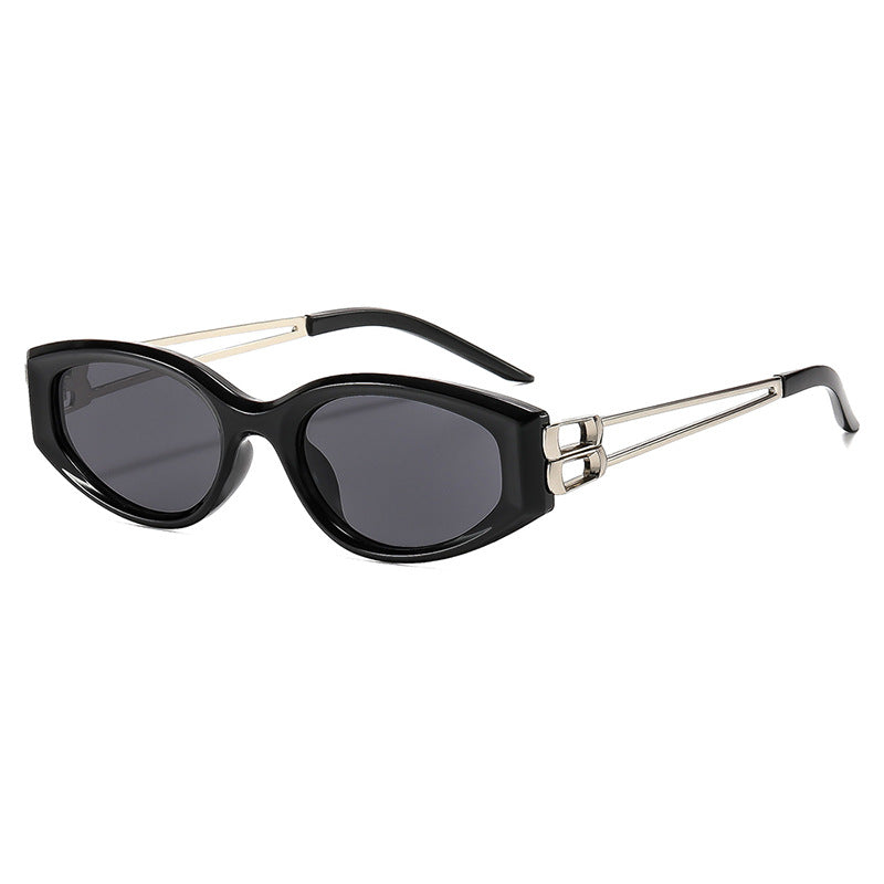 Damen Cat-Eye Sonnenbrille mit markantem Kunststoffrahmen und stilvollen Akzenten Karnz