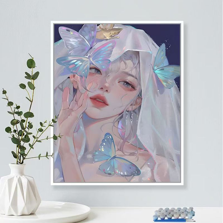 Verzauberte Traumhafte Porträt Leinwandkunst Karnz
