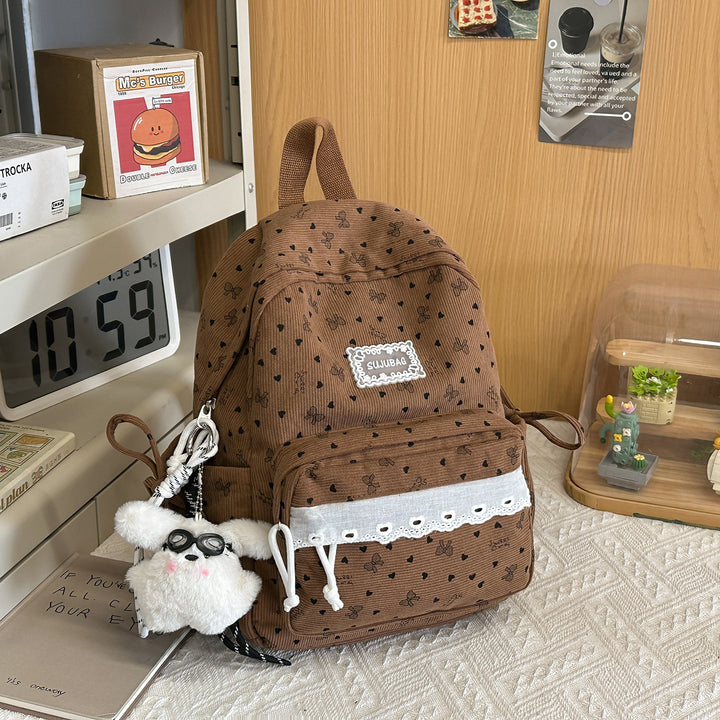 Blumenmuster Schulrucksack