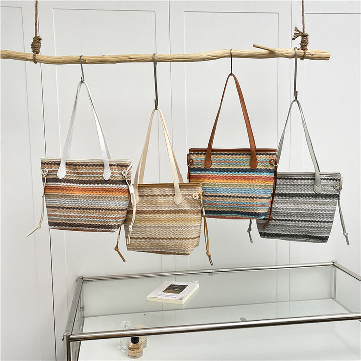 WoStylish Gewebte Strandtasche Karnz