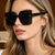 Damen quadratische Sonnenbrille mit elegantem Verlauf Karnz