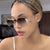 Damen auffällige Sonnenbrille mit funkelnden Applikationen Karnz