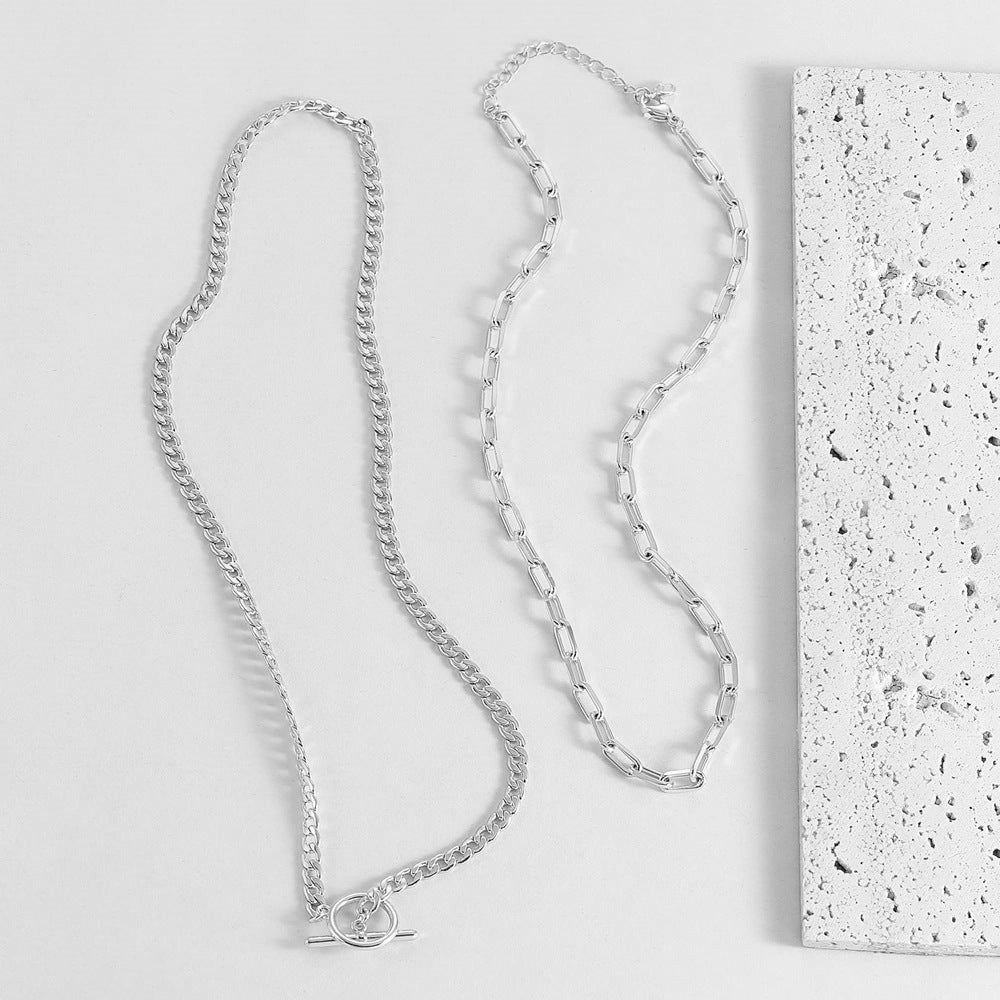 Elegante Silber Kettenhalskette Karnz