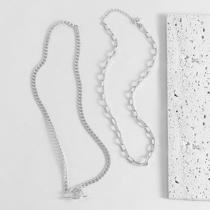 Elegante Silber Kettenhalskette Karnz
