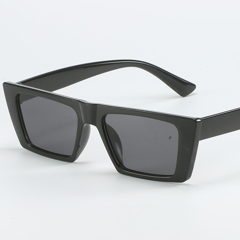 Damen geometrische Sonnenbrille mit trendigem, eckigem Rahmen Karnz