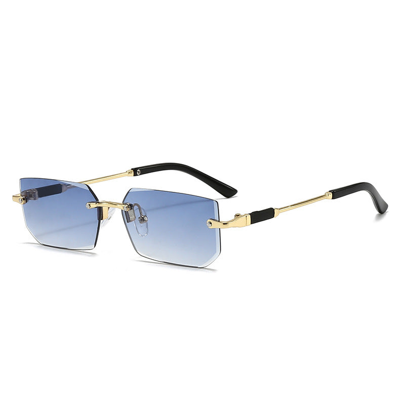 Damen elegante und modische Sonnenbrille mit transparentem Rahmen Karnz