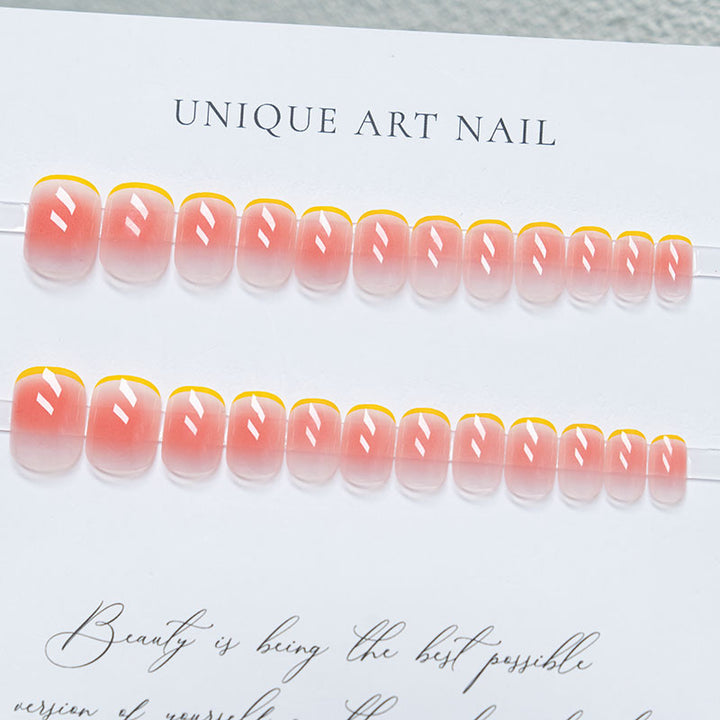 Stylische French Tip Press-On Nägel