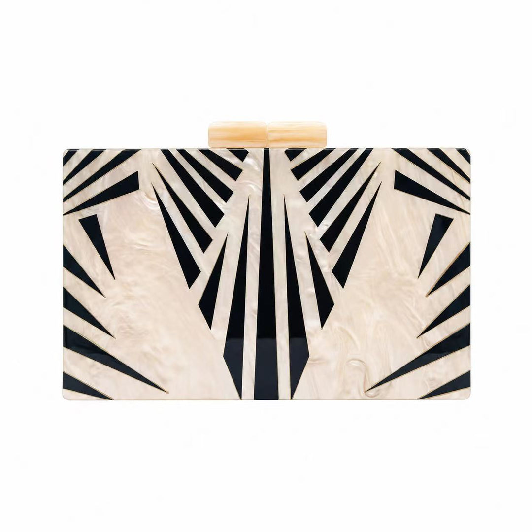 Geometrische Acryl-Clutch