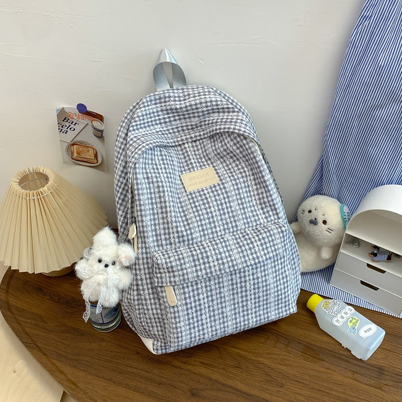 Karo-Muster Freizeit-Rucksack