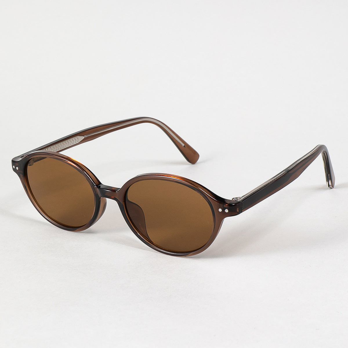 Damen modische Sonnenbrille im Retro-Stil mit braunen Gläsern Karnz