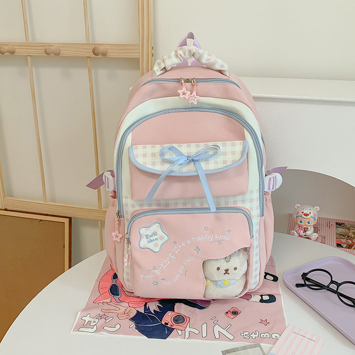 Verspielt gemusterter Schulrucksack Karnz