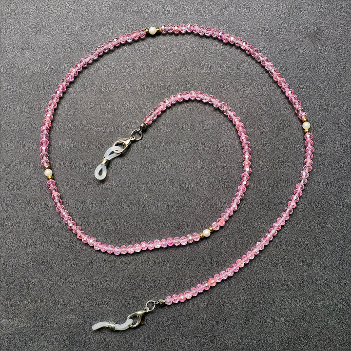 Elegante Brillenhalterkette mit Bunten Perlen Karnz
