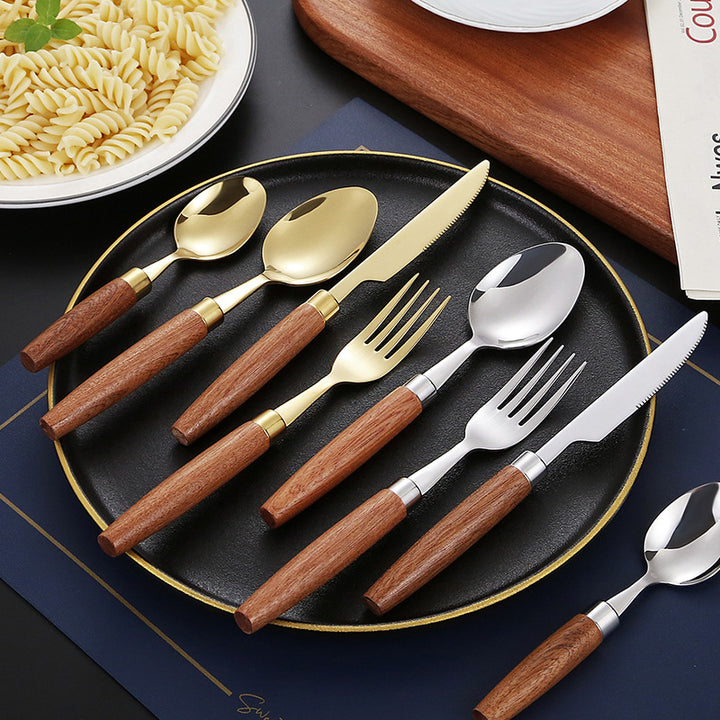 Eleganter Dessertlöffel mit Ergonomischem Holzgriff Karnz