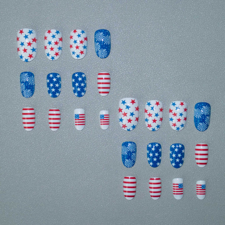 Patriotische Nagelkunst