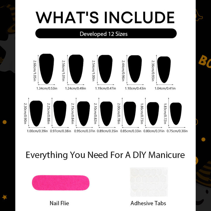Themenbezogenes Halloween Press-On Nail Art Set