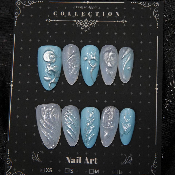 Künstlerische Press-On Nageldesigns