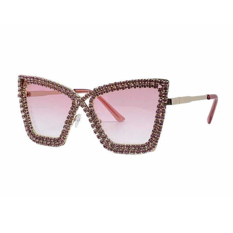 Damen Sonnenbrille mit glamourösem Kristallbesatz Karnz