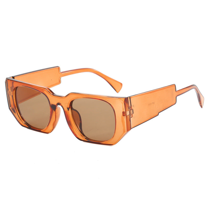 Damen geometrische Oversized-Sonnenbrille mit breitem Design Karnz