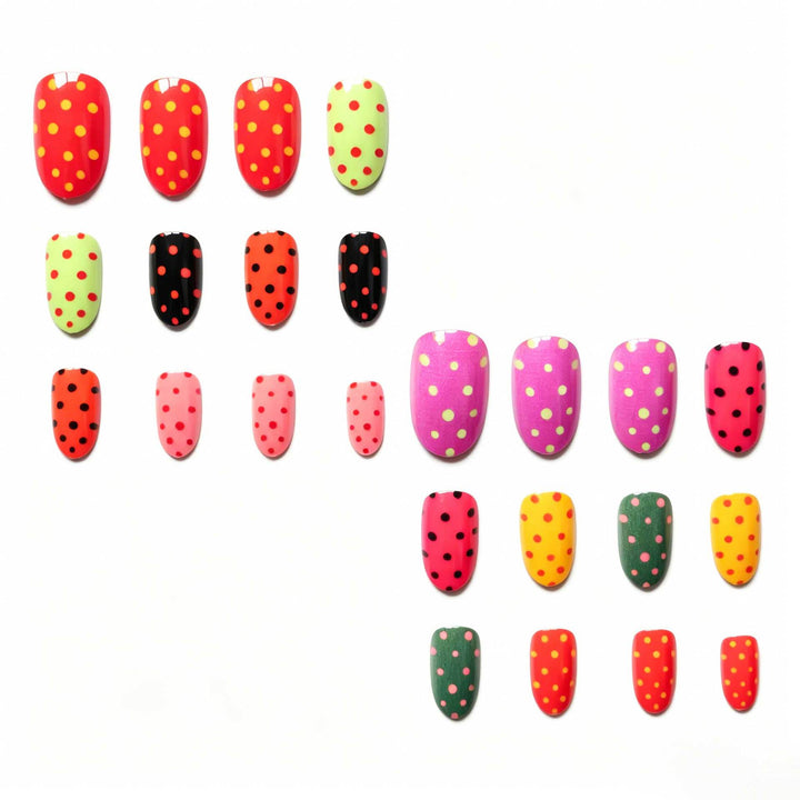 Künstlerisches Polka-Dot-Nagelkunst-Design-Kit