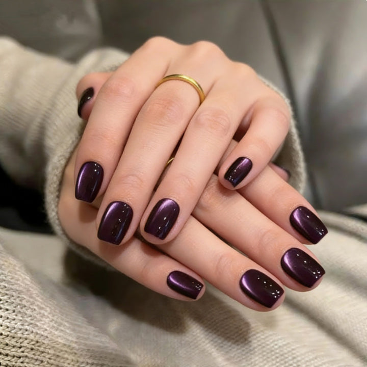 Kunstnägel mit Elegantem Farbverlauf und Schimmerndem Glanz Karnz