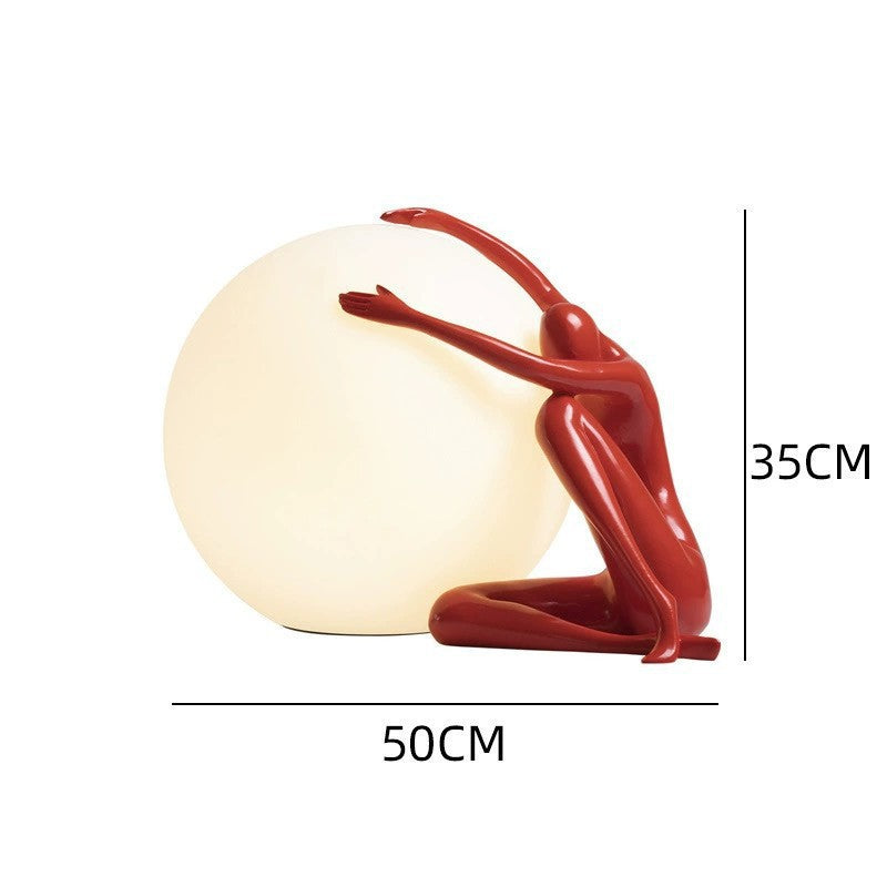 Künstlerische Tischlampe mit einzigartigem skulpturalem Design