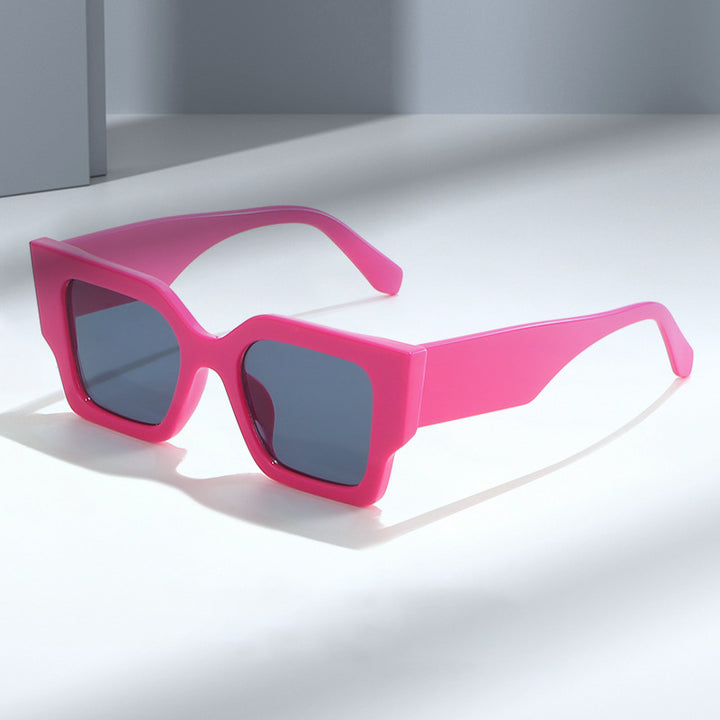 Damen Modische quadratische Sonnenbrille mit breitem Rahmen und UV-Schutz Karnz