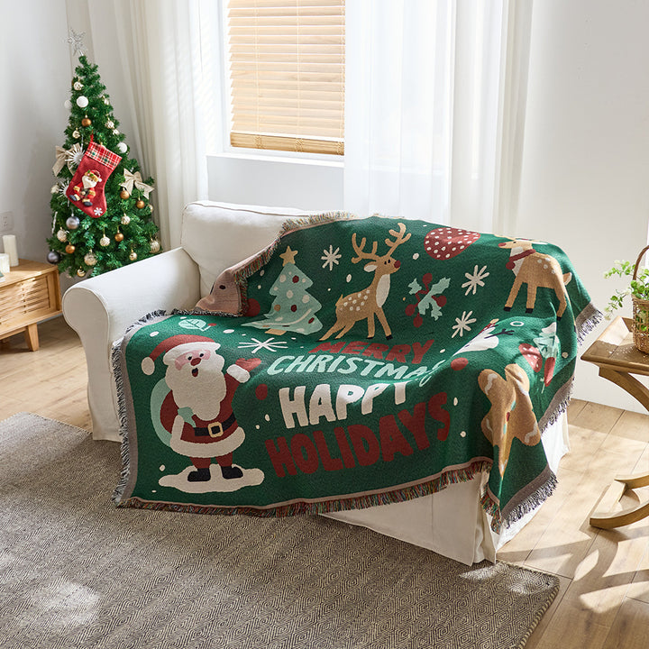 Gemütliche verspielte weihnachtlich inspirierte Decke