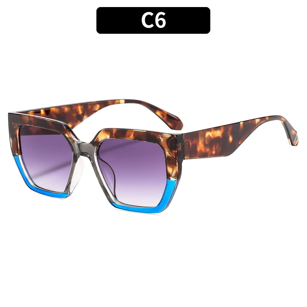Übergroße geometrische Rahmen-Sonnenbrille