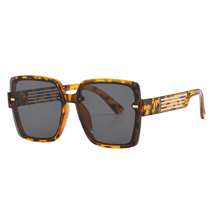 Damen quadratische Sonnenbrille mit trendigem Geometrie-Design Karnz