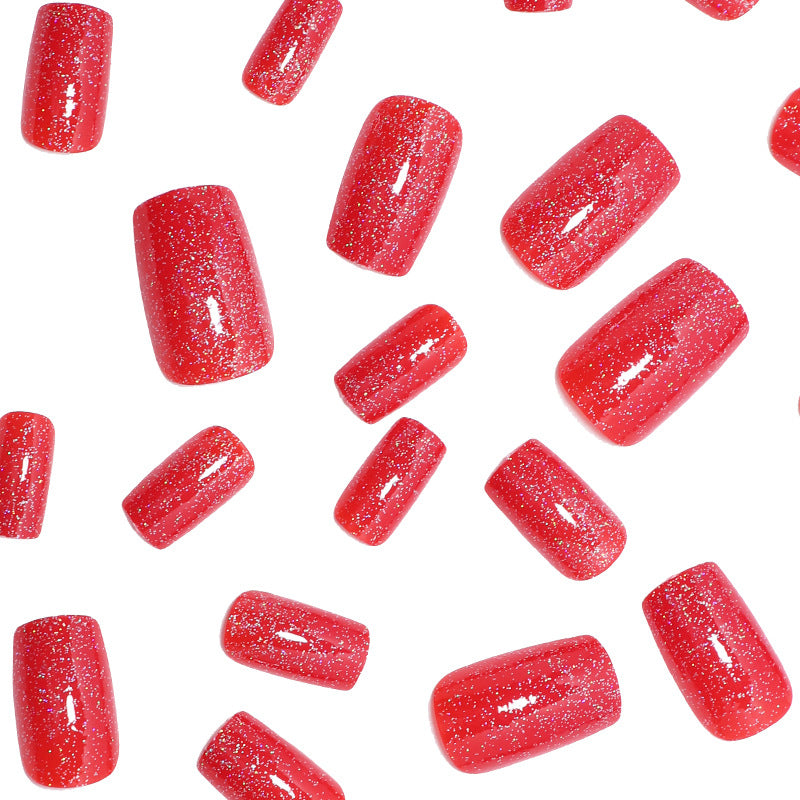 Glitzernde Stiletto Press-On Nagelspitzen Karnz