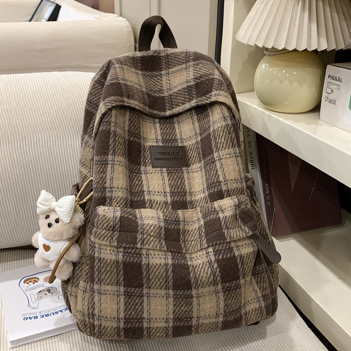 Gemütlicher Karomuster Rucksack Karnz