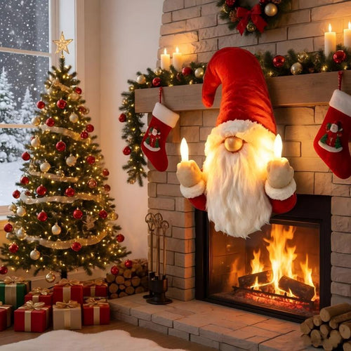 Humorvolle Weihnachtslicht-Figur Karnz