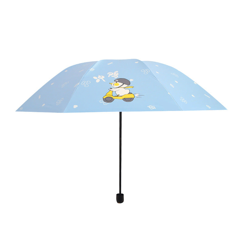 Damen Falt-Regenschirm mit verspieltem Tiermotiv Karnz