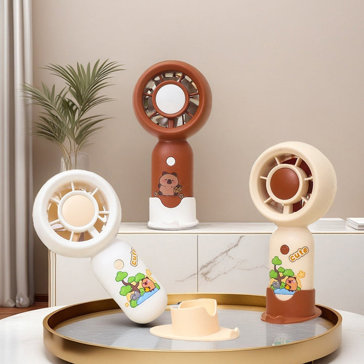 Damen Tragbarer Handventilator mit kinderfreundlichem Charakterdesign Karnz