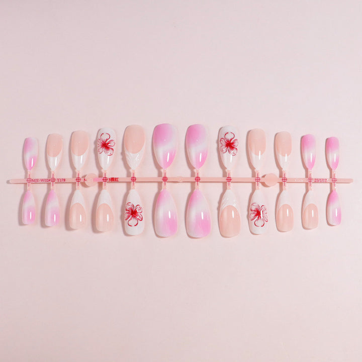 Premium Press-On Nail Set mit dekorativen Akzenten Karnz
